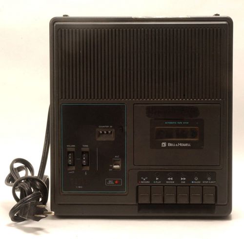 Vintage bell &amp; howell #3185a commercial tape cassette recorder tested &amp; working for sale