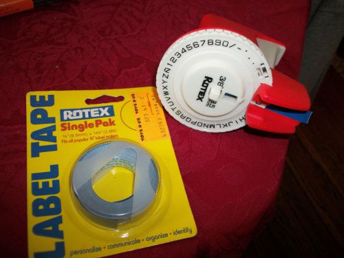 Vintage Rotex Label Maker  w/ new roll included