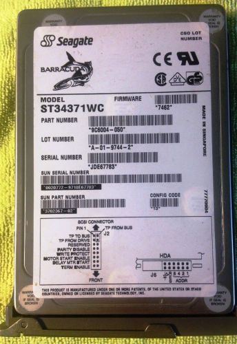 Seagate 4.35gb scsi st34371wc hdd 80-pin free shipping, just lowered for sale