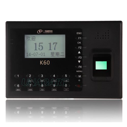 K60 Economical ZKFinger Fingerprint Time Attendance Clock TCP/IP RS232/485 USB