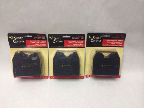 Lot Of (3) *2* Per Pack Smith Corona     H 21000 Correctable Film Black  Ribbon