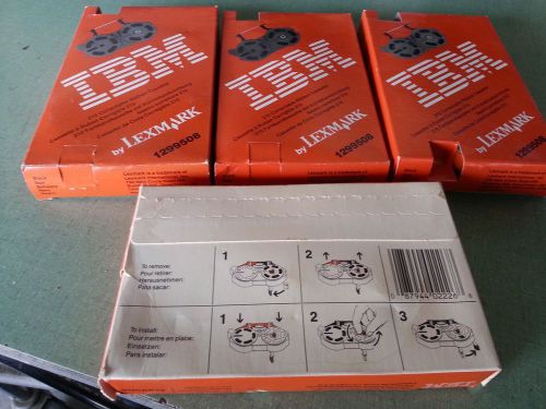 4 IBM 210 Correctable Ribbon Cassette Cartridges  NOS OEM  Black 1299508