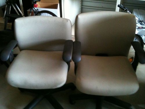 Office chairs---beige/white---***lot of 2***see photos!---good!$$$! for sale