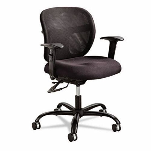 Safco Vue Intensive Use Mesh Task Chair, Polyester Seat, Black (SAF3397BL)