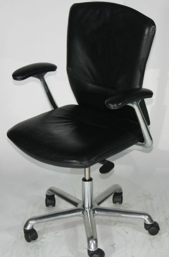 Mauser Black Leather office chair