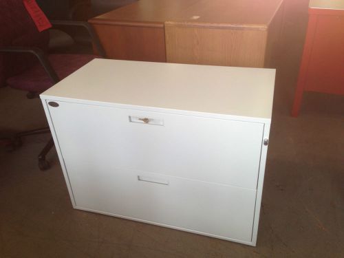***2 drawer lateral size file cabinet by gf office furn w/lock&amp;key 36&#034;w*** for sale