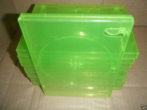 Lot of (10) xbox 360 green case storage 14mm ??new?? cd dvd videogame movie for sale