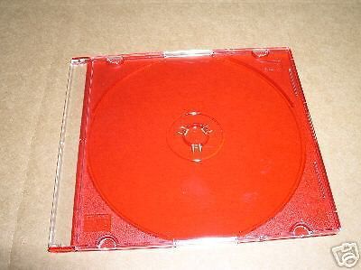 200  5.2mm slim cd jewel case red base tray psc16red for sale