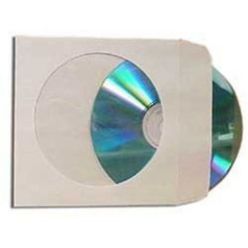 CheckOutStore 100 Paper CD Sleeves with Window and Flap