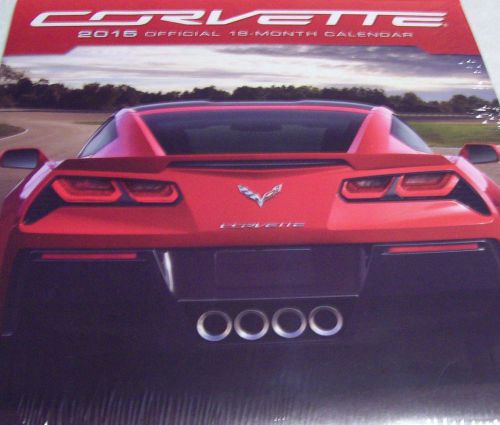 2015 18-Month CORVETTE Wall Calendar NEW SEALED Hot Vintage Custom Racing Car