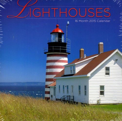 2015 16 Month LIGHTHOUSES 12x12 Wall Calendar NEW &amp; SEALED Scenic Outdoor Nature