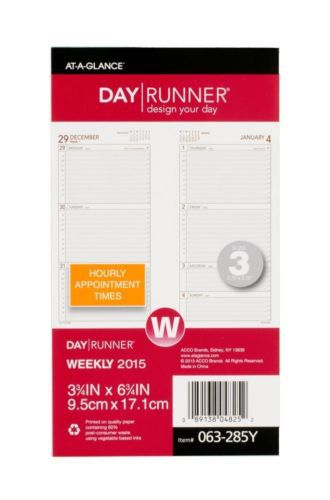 Day Runner Weekly Planner Refill 2015, 3.5 x 6.75  Page Size (063-285Y-15)