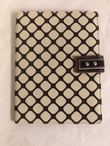 Franklin Covey 365 Organizer Pad Folio Black White Snap Closure 7x9.5&#034;