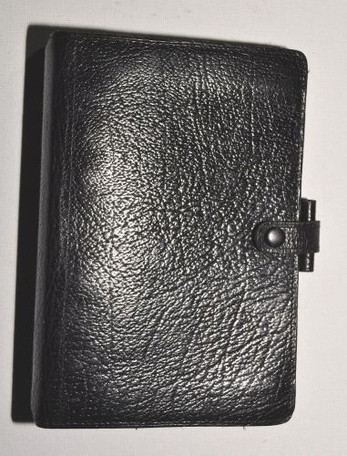 FILOFAX Vintage Personal Richmond Black Textured Leather England