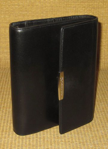 Compact 1&#034; Rings | *NEW* Black LEATHER FRANKLIN COVEY OPEN Planner/Binder