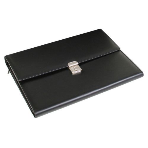 Royce leather padfolio file organizer - black for sale