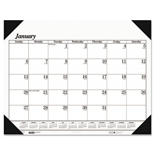House Of Doolittle Nonrefillable 4 Corner Dated 12 Month Desk Pad Calendar