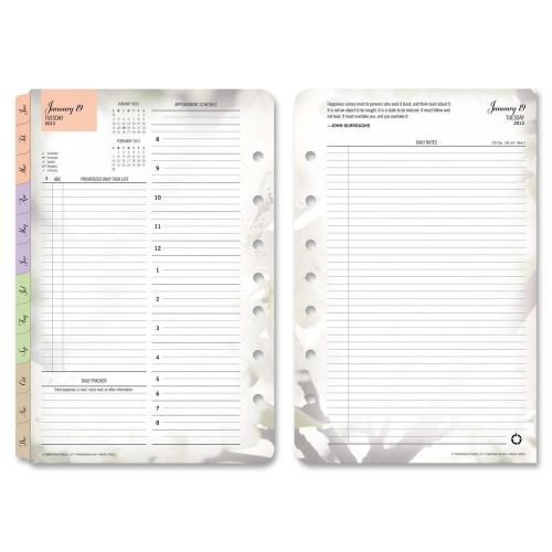 Franklin Covey Blooms Garden Classic Daily Planner Refill 2015