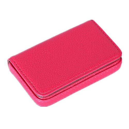 Pu leather pocket business name credit id card case box holder hot rose for sale