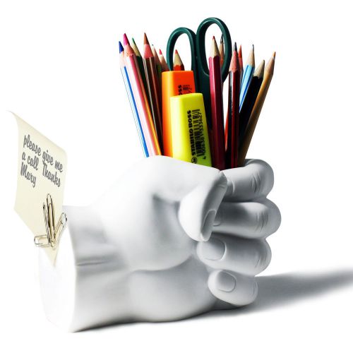 Pen Holder with Paper Clip Magnet Writing Pencils Office Desktop Home