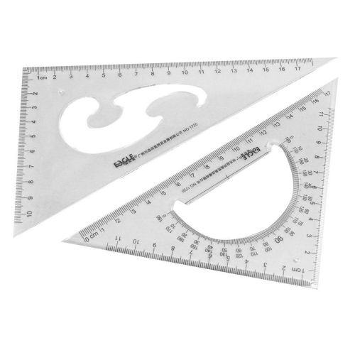 NEW School Stationery 30/60 45 Degree Triangle Rulers Drawing Tool 2pcs