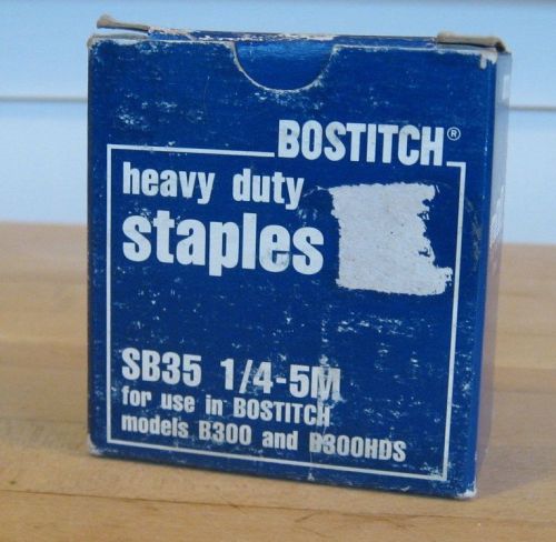 Bostich 1/4&#034; heavy duty staples box of 5,000 for sale