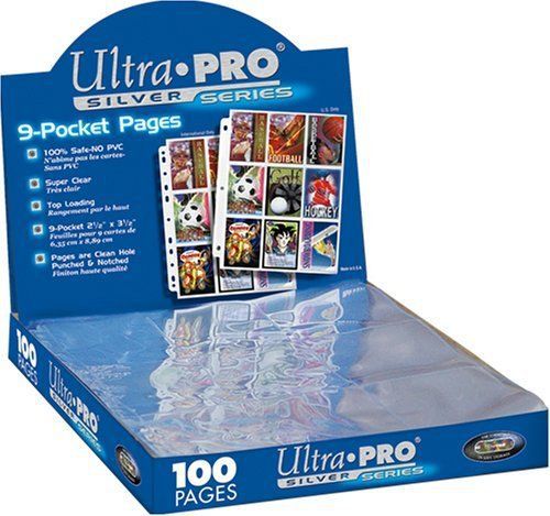 Back-to-School Ultra Pro Silver Series 100/9 Pocket Page Protectors Home Office
