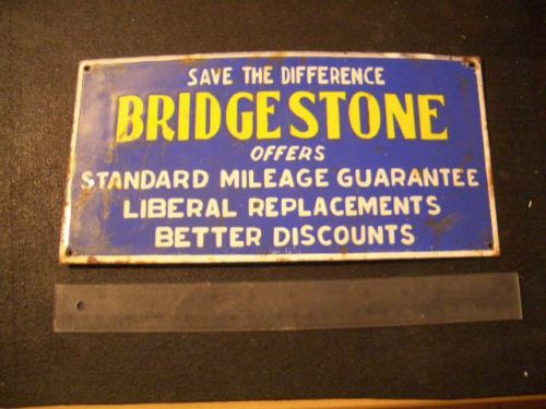BRIDGESTONE PORCELAIN SIGN gasoline vintage