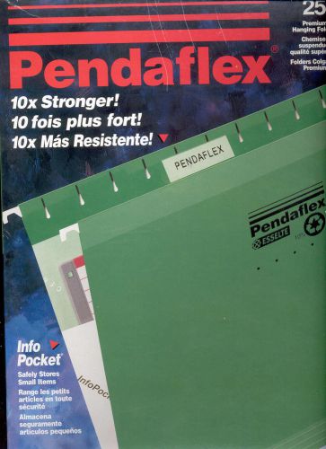 Pendaflex premium hanging file folders - bright green  - box of 25 new for sale