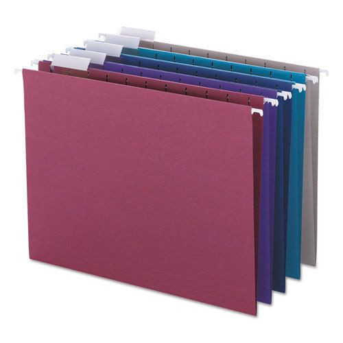 Designer Assortment Hanging Folders, 1/5 Tab, 11 Point Stock, Letter, 25/Box