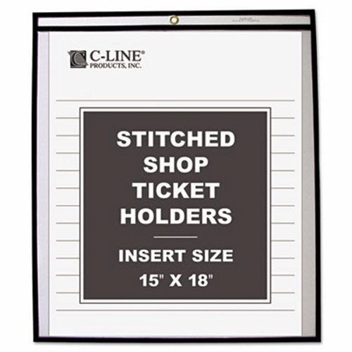 C-line Shop Ticket Holders, Stitched, Both Sides Clear, 15 x18, 25/BX (CLI46158)