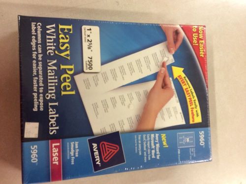 Avery 5960 easy peel labels 1 x 2-5/8 for sale