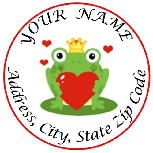 30 Square Stickers Envelope Seals Favor Tags Frog Buy 3 get 1 free (fr1)
