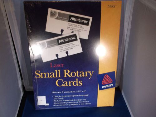 AVERY #5385 SMALL WHITE ROTARY CARDS (400) LASER PRINTERS FREE SHIPPING IN USA