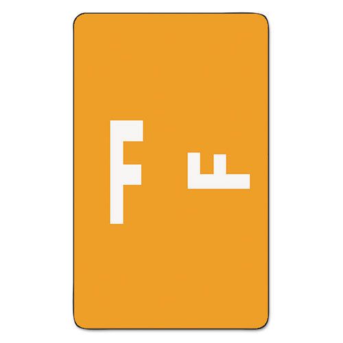 Alpha-z color-coded second letter labels, letter f, orange, 100/pack for sale