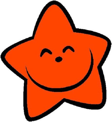 30 Custom Smiling Orange Star Personalized Address Labels