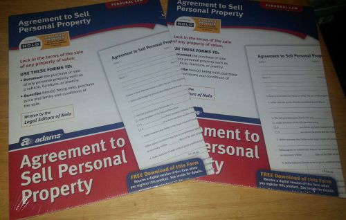 Socrates Agreement To Sell Personal Property Forms (LF115):New/Sealed