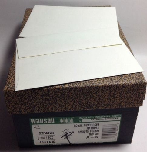 Wausau Royal Resources Natural Smooth Finish Sub 80 A-6 Envelopes 190/250