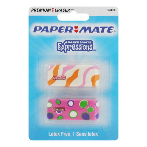 12 Papermate Expressions Mini Assorted Erasers