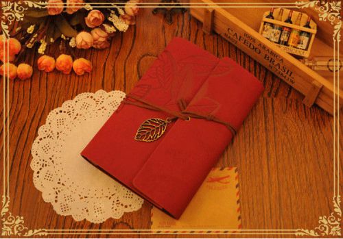 Retro Vintage Light Brown PU Leather NoteBook Diary Journal Travel Gift