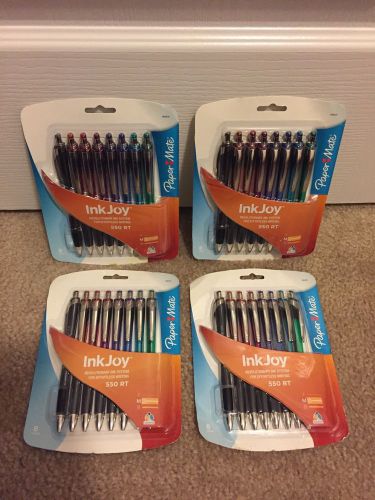 Lot 32 Paper Mate InkJoy 550 RT Ballpoint Pens Assorted Ink Med 32 1.0mm
