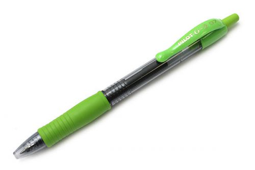 NEW - Pilot G2 Retractable Gel Ink Rolling Ball Pen Lime Green