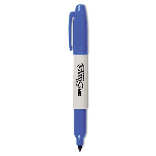 Sharpie super permanent markers  blue  fine point   12 pack new! for sale