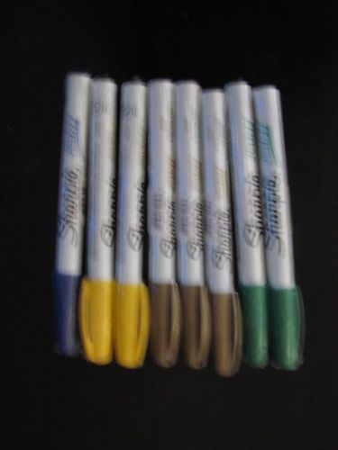 Sharpie Paint Markers, Extra Fine Point, Gold,Yellow, Blue and green