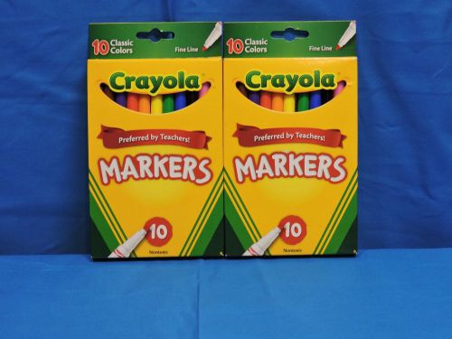 crayola 10pack classic colors fine line markers two boxes