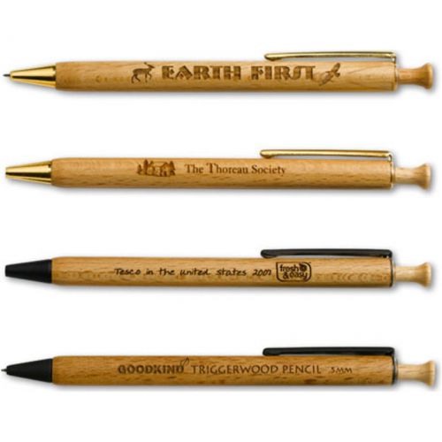 25 personalized triggerwood pencils - custom wholesale bulk lot for sale
