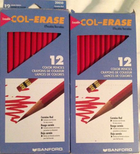 Colerase Red Pencils Col-erase 22 Checking Marking Sanford 20050 Carmine Red