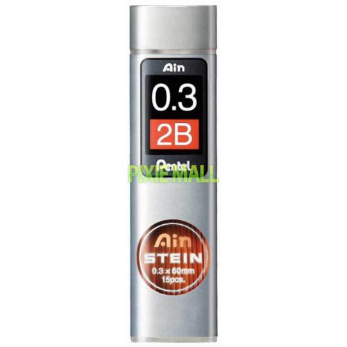 PENTEL Ain STEIN BLACK refill leads for mechanical pencil 0.3 mm - 2B