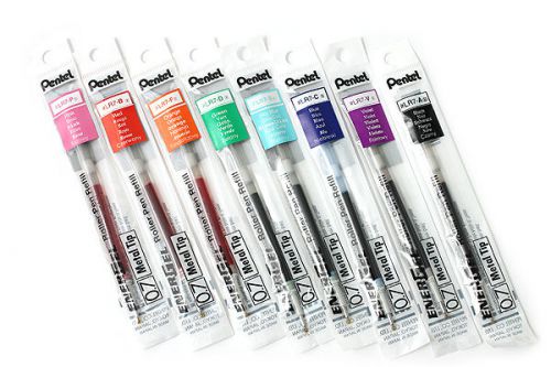 48 packs Pentel Energel Pen Gel Ink Refill 0.7mm assort colors metal tip