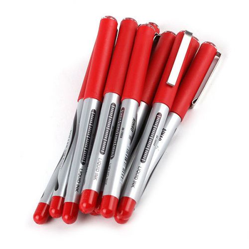 AH-2001 12Pcs 0.5mm Office Roller Tip Pen Set Red Ink